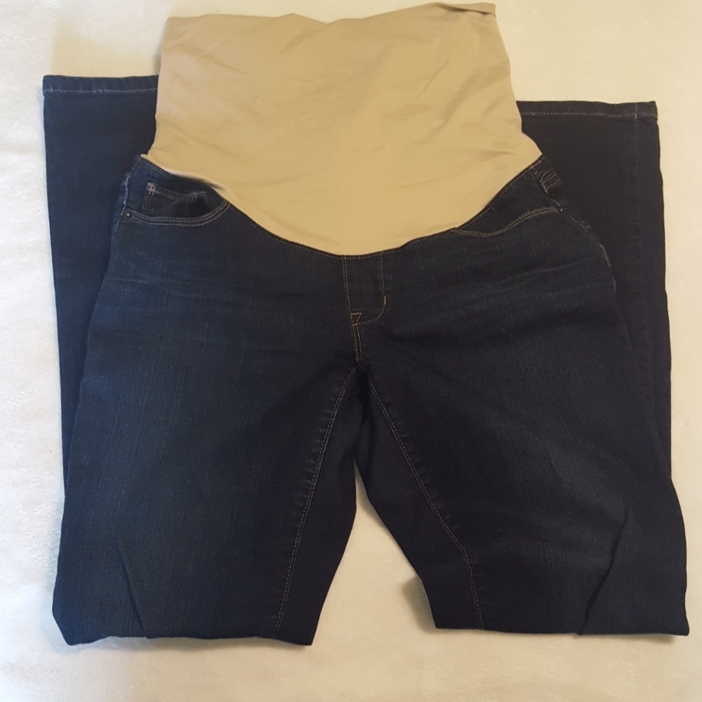 Loft dark wash maternity bootcut jeans